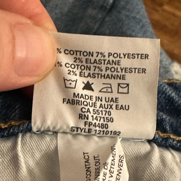 Frank and Oak Iggy High Rise Taper Distressed Busted Knee Cropped Jeans Size 30 - Picture 7 of 7